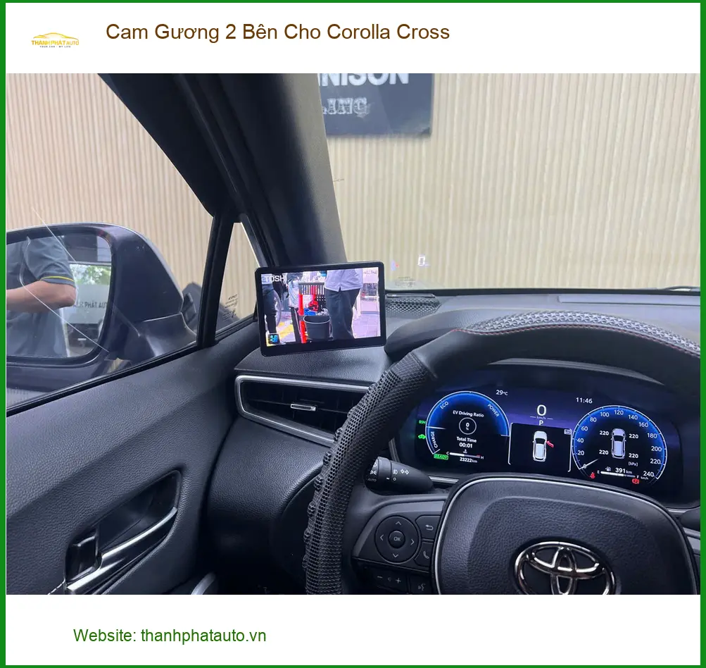 Anh Tấn lắp Cam Gương 2 Bên Cho Corolla Cross Quận 8 để tránh va quẹt ảnh thực tế 2