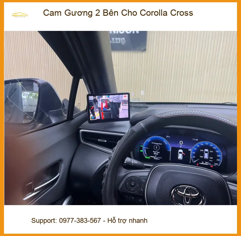 Anh Minh lắp Cam Gương 2 Bên cho Toyota Corolla Cross ở Hóc Môn ảnh thực tế 3
