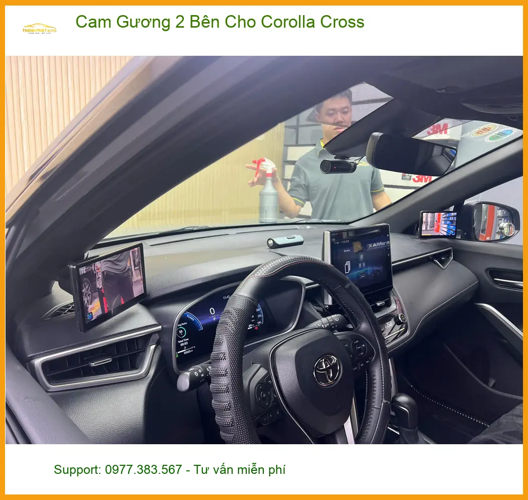 Anh Tấn lắp Cam Gương 2 Bên Cho Corolla Cross Quận 8 để tránh va quẹt ảnh thực tế 4