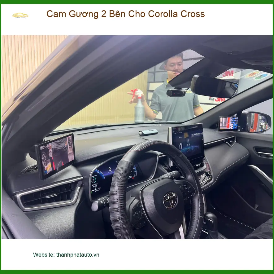 Anh Quang lắp Cam Gương 2 Bên cho Corolla Cross Quận 2 để tránh điểm mù khi lùi xe ảnh thực tế 3