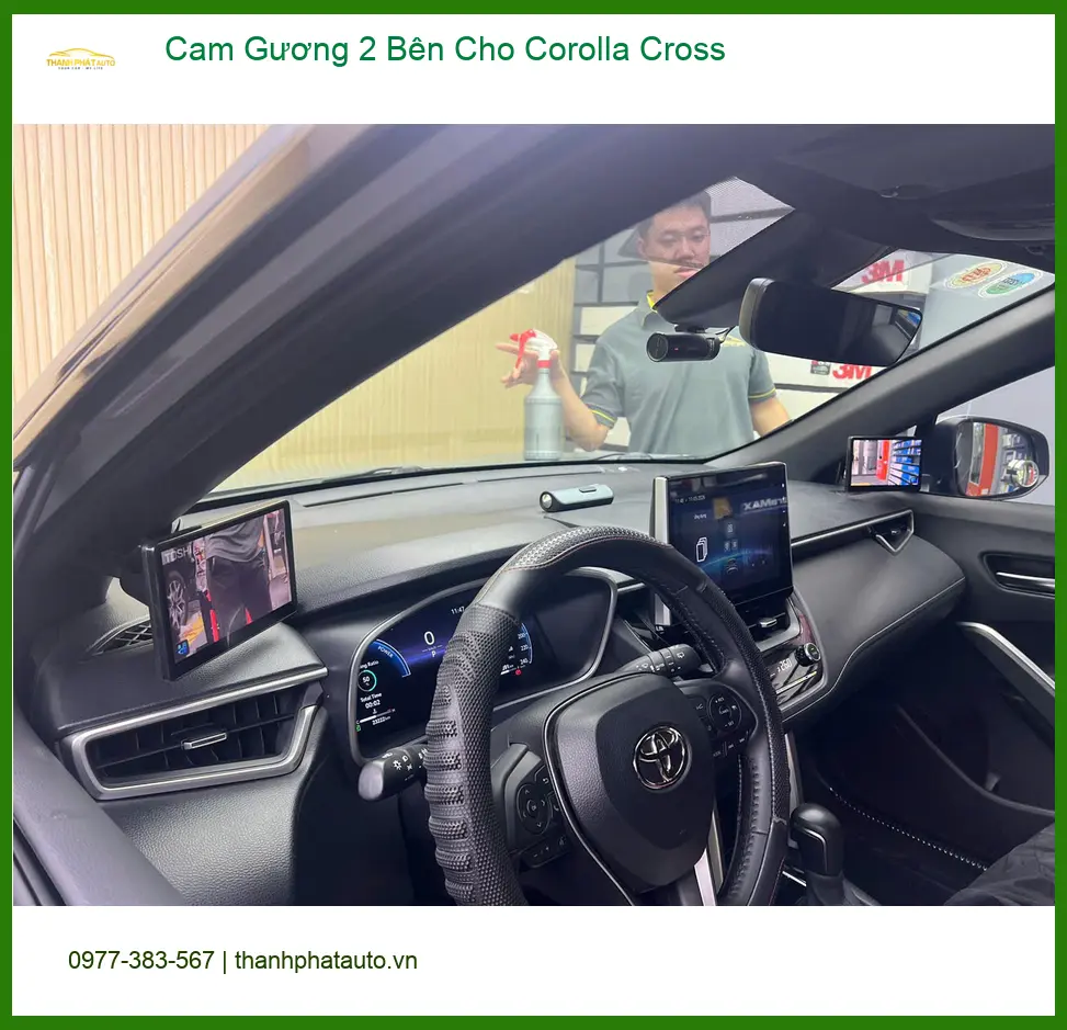 Chú Phát lắp cam gương 2 bên cho Corolla Cross tại Quận 12 để lái xe an toàn hơn ảnh thực tế 4