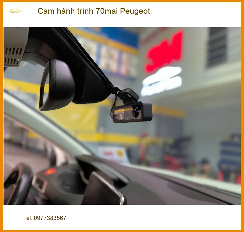 Anh Minh lắp cam hành trình 70mai Peugeot 5008 tại Quận Thủ Đức