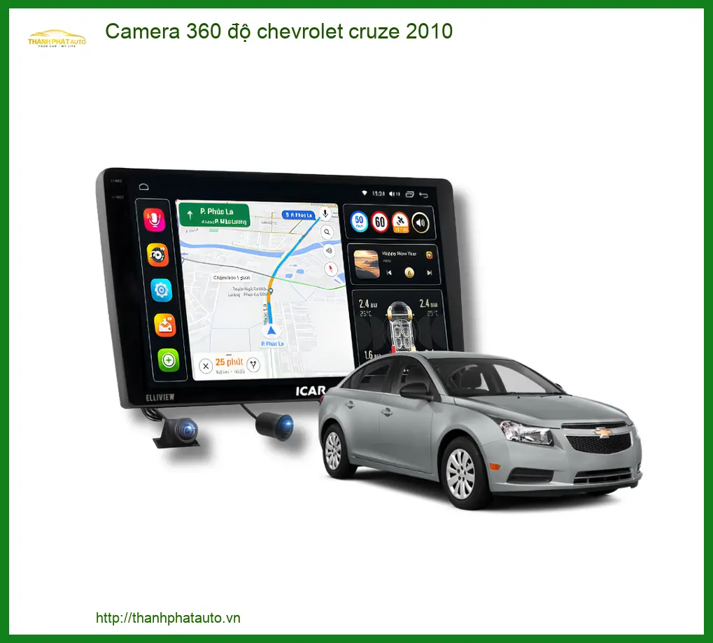 Camera 360 độ Chevrolet Cruze 2010 - Địa Chỉ Lắp Đặt Uy Tín TPHCM