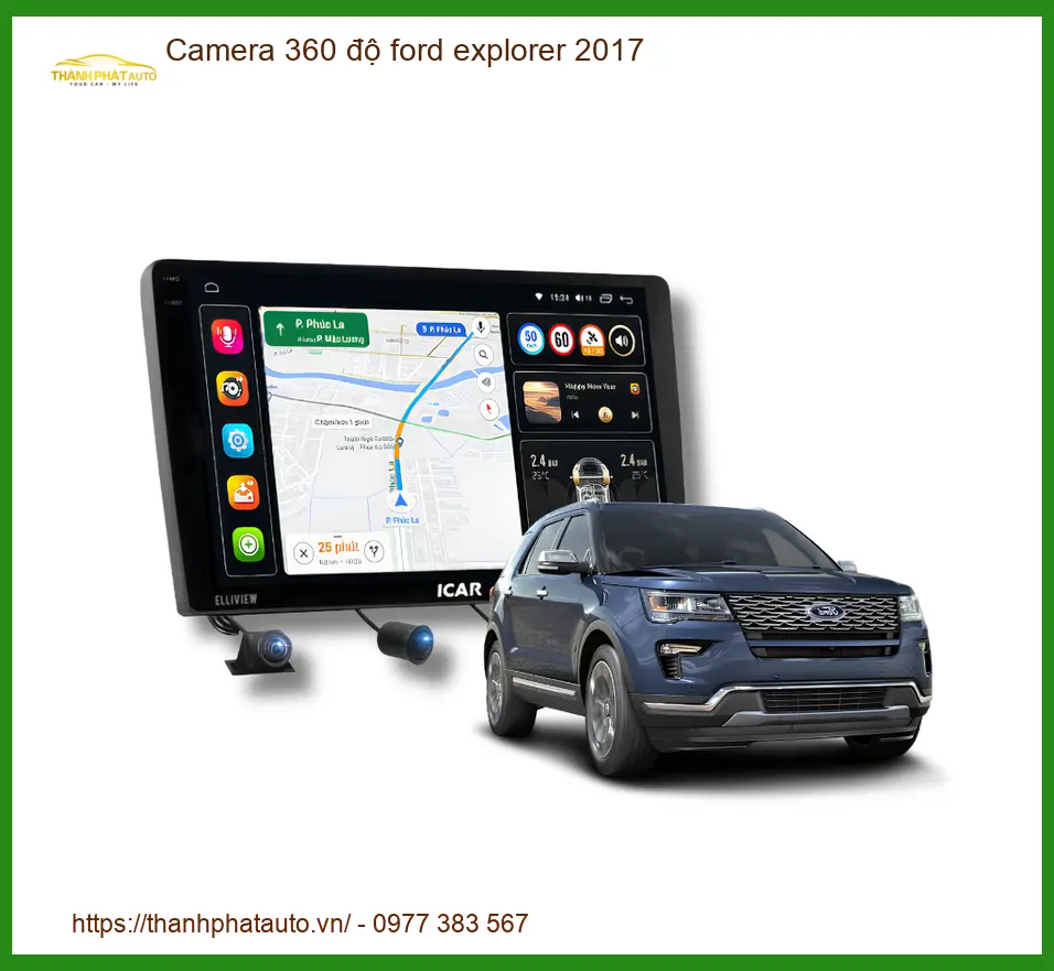 Camera 360 độ Ô Tô Ford Explorer 2017 - Địa Chỉ Lắp Đặt Chính Hãng TPHCM