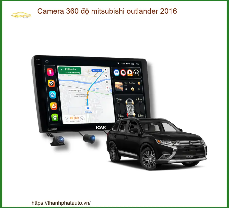 Camera 360 độ Mitsubishi Outlander 2016 - Địa Chỉ Lắp Đặt Uy Tín TPHCM