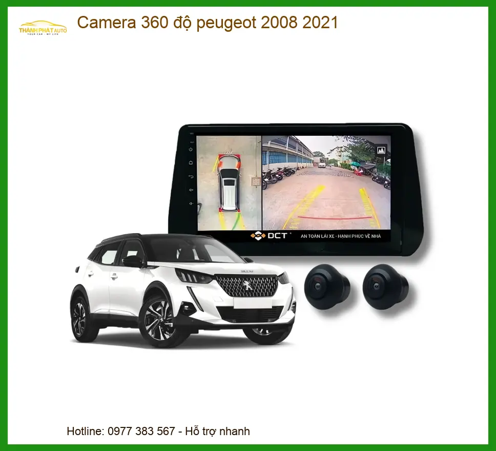 Camera 360 độ Peugeot 2008 2021 - Trung Tâm Lắp Đặt Chính Hãng Uy Tín TPHCM