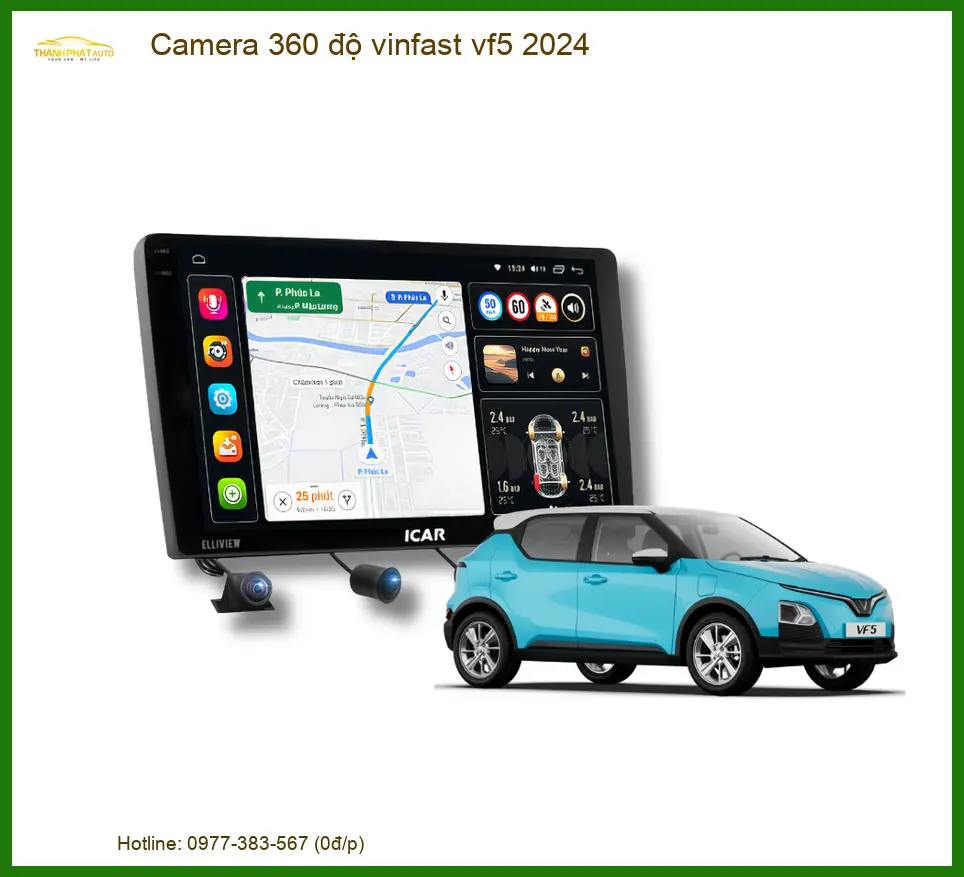 Camera 360 độ VinFast VF5 2024 - Địa Chỉ Lắp Đặt Uy Tín Giá Tốt TPHCM