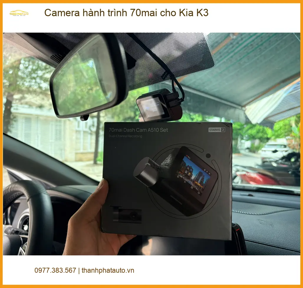 Anh Khang lắp Camera hành trình 70mai cho Kia K3 tại Quận 2 để ghi lại mọi cung đường