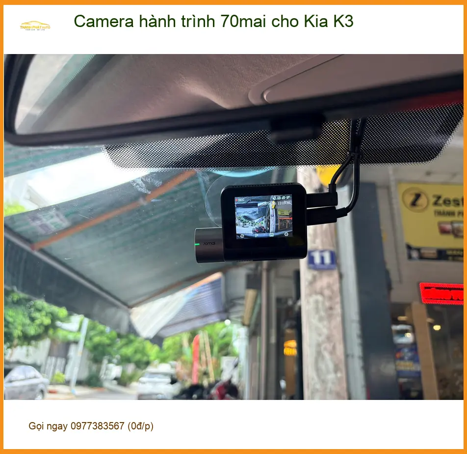 Anh Khải lắp Camera hành trình 70mai cho Kia K3 tại Quận Thủ Đức để ghi lại hành trình rõ nét ảnh thực tế 5