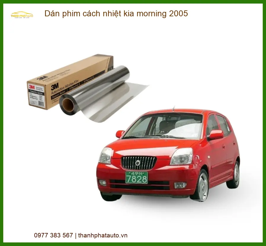 Dán Phim Cách Nhiệt Kia Morning 2005 - Địa Chỉ Lắp Đặt Uy Tín TPHCM