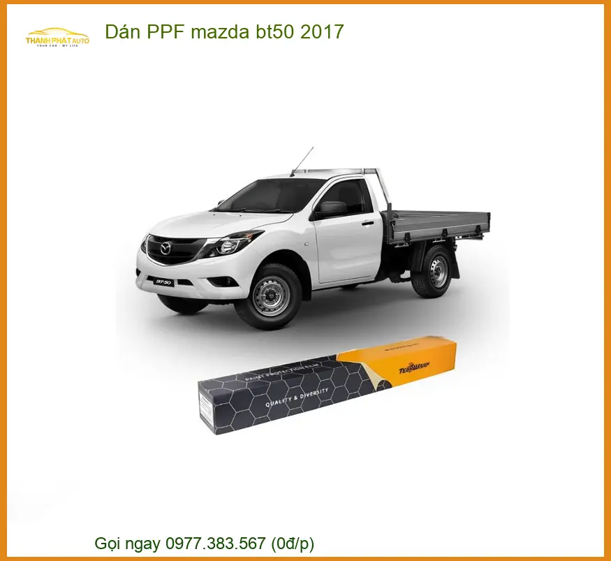 Dán PPF Mazda BT50 2017 - Trung Tâm Thi Công PPF Uy Tín Tại TPHCM