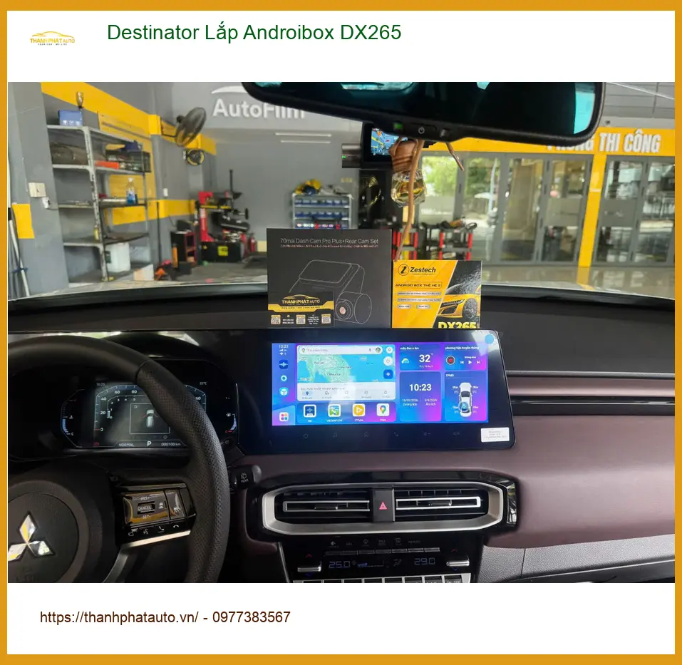 Chị Hồng lắp Destinator Androibox DX265 cho Hyundai Santa Fe tại Quận 2 để giải trí trên xe