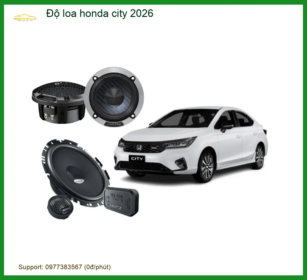 Độ loa Honda City - Trung Tâm Nâng Cấp Uy Tín TPHCM