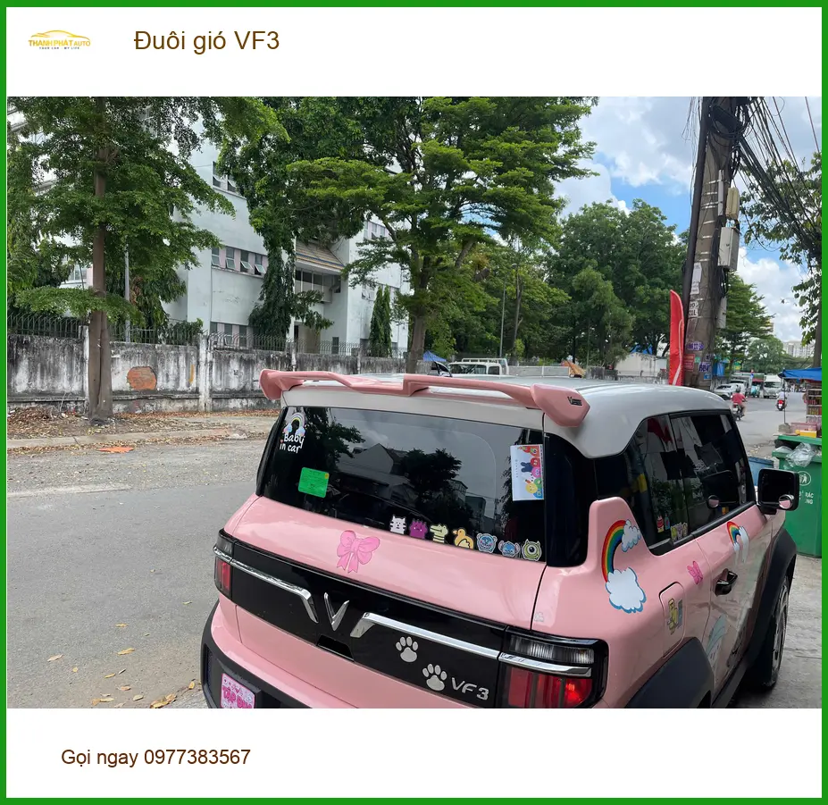 Bác Khải gắn đuôi gió VF3 tại Quận 12 cho xe thêm cá tính ảnh thực tế 3