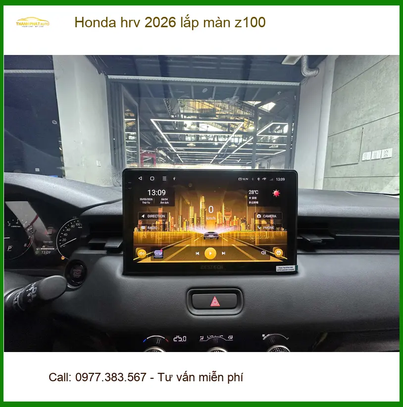 Chị Minh lắp màn Z100 cho Honda HR-V 2026 tại Quận Thủ Đức vì màn zin thiếu tính năng ảnh thực tế 2