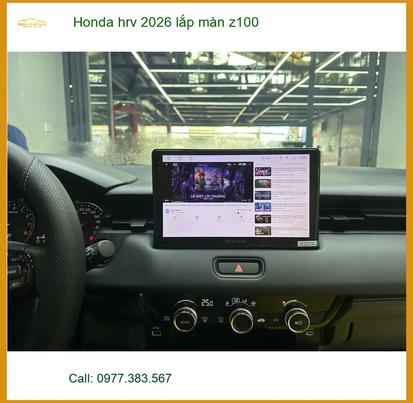 Chị Thảo lắp màn Z100 cho Honda HRV 2026 tại Quận 12 để nâng tầm trải nghiệm lái
