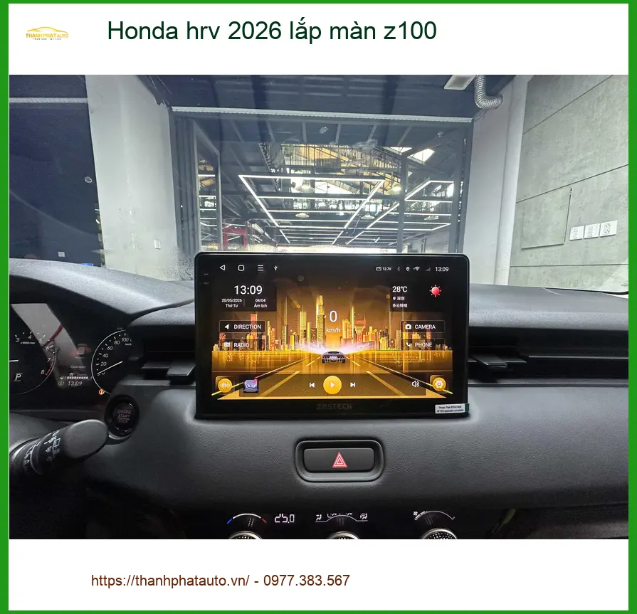 Chị Thảo lắp màn Z100 cho Honda HRV 2026 tại Quận 12 để nâng tầm trải nghiệm lái ảnh thực tế 2