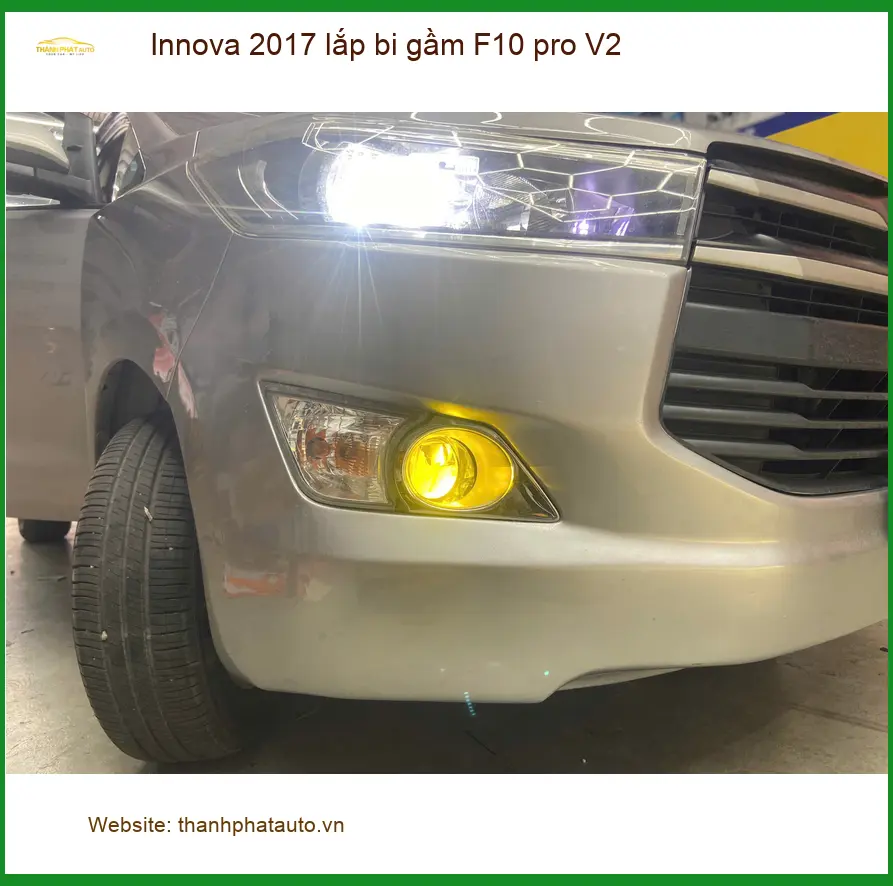 Anh Minh lắp bi gầm F10 pro V2 cho Innova 2017 ở Quận 5 vì đèn zin không đủ sáng