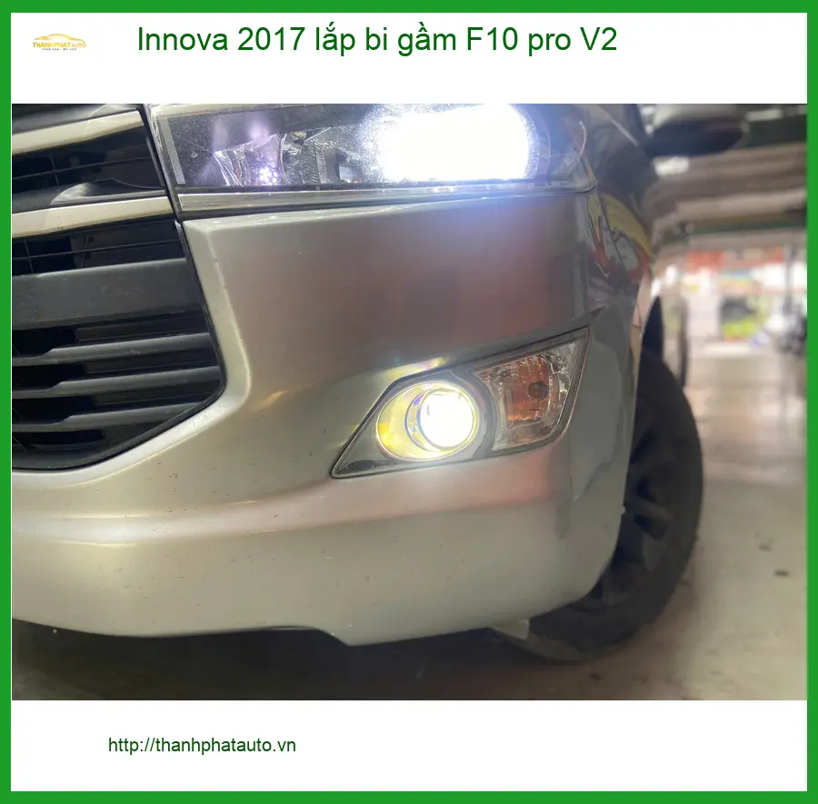 Anh Minh lắp bi gầm F10 pro V2 cho Innova 2017 ở Quận 5 vì đèn zin không đủ sáng ảnh thực tế 2