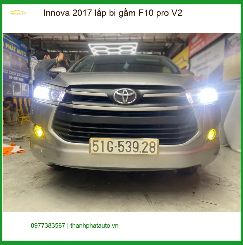 Anh Kiên nâng cấp bi gầm F10 pro V2 cho Innova 2017 tại Quận 9