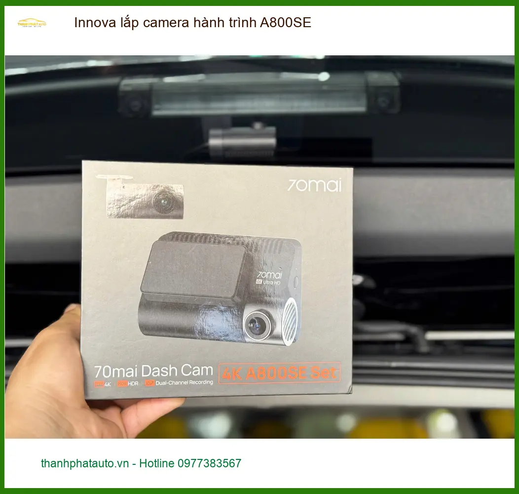Anh Kiệt lắp camera hành trình A800SE cho Toyota Innova tại Quận 2 ảnh thực tế 2