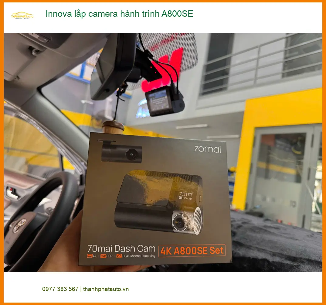 Chú Tấn lắp camera hành trình A800SE cho Innova tại Thủ Đức, an tâm di chuyển ảnh thực tế 4