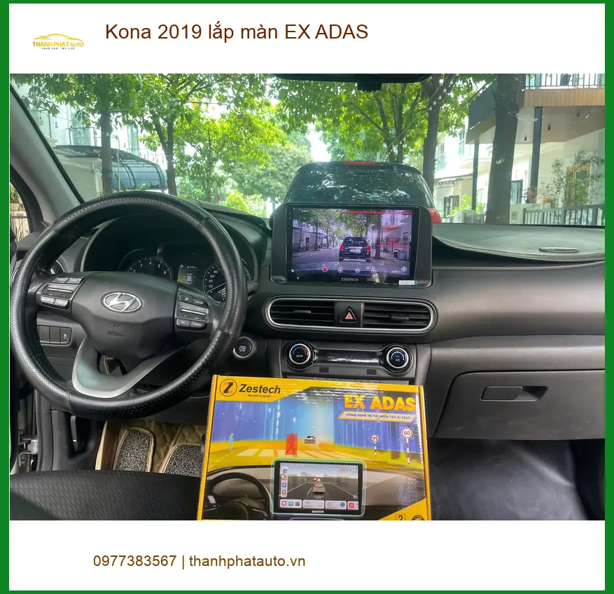 Anh Vĩnh lắp màn hình EX ADAS Kona 2019 tại Quận 9 để nâng tầm trải nghiệm lái xe