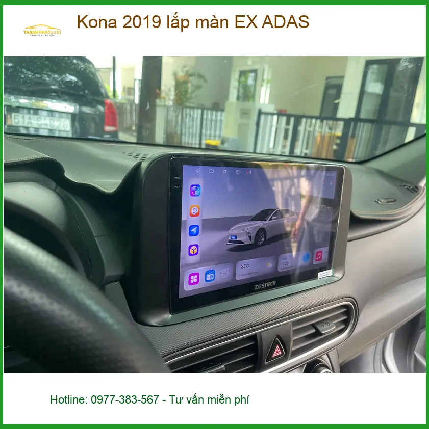 Anh Vĩnh lắp màn hình EX ADAS Kona 2019 tại Quận 9 để nâng tầm trải nghiệm lái xe ảnh thực tế 2