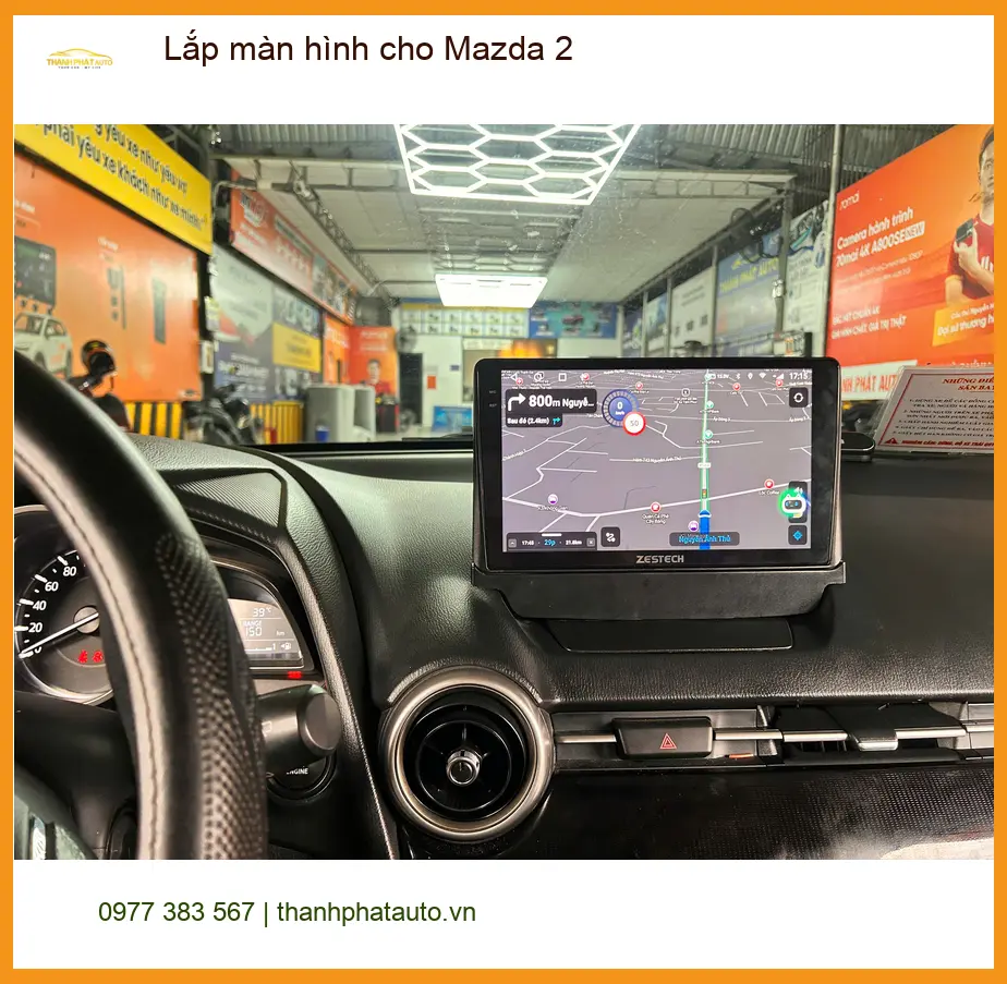 Anh Khang lắp màn hình Android cho Mazda 2 tại Quận 12 để có trải nghiệm giải trí tốt hơn