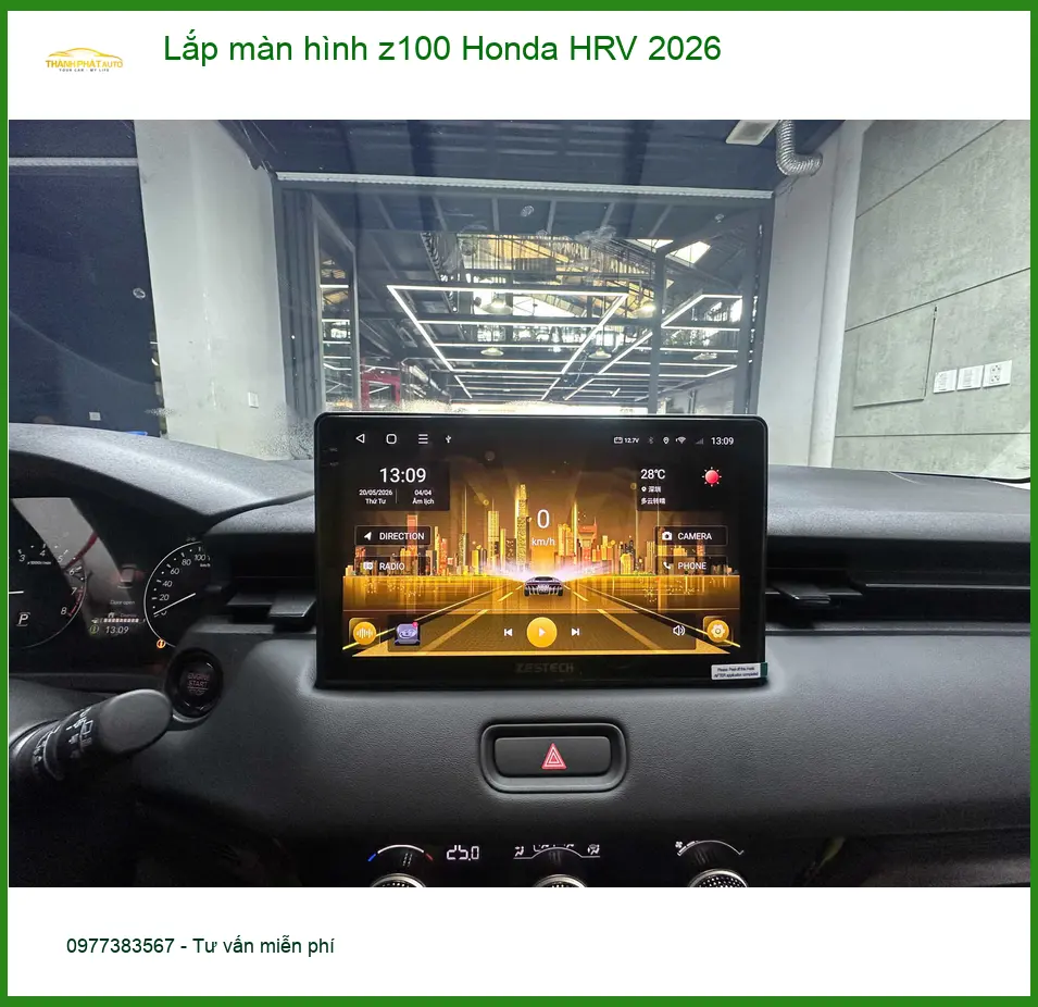 Chú Cường lắp màn hình Z100 Honda HRV 2026 Quận 2 để nâng cấp tiện ích. ảnh thực tế 3