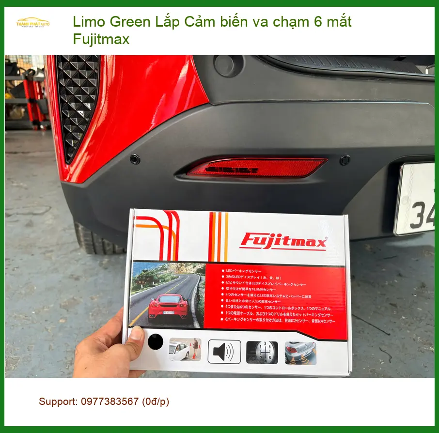 Anh Tấn lắp Cảm biến va chạm 6 mắt Fujitmax cho Toyota Camry Limo Green tại Quận 2