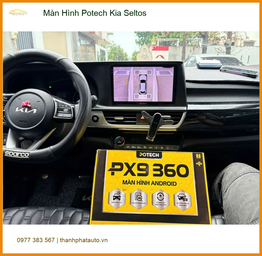 Anh Khải nâng cấp Màn Hình Potech cho Kia Seltos tại Quận 9 để trải nghiệm giải trí đa dạng hơn