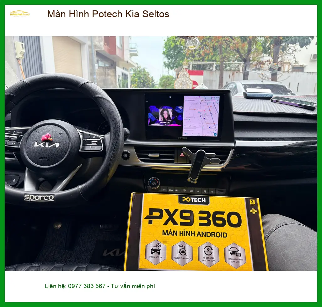 Anh Khải nâng cấp Màn Hình Potech cho Kia Seltos tại Quận 9 để trải nghiệm giải trí đa dạng hơn ảnh thực tế 3