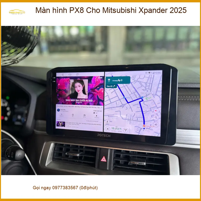 Anh Minh Triết lắp Màn hình PX8 Mitsubishi Xpander 2025 tại Quận Tân Bình ảnh thực tế 4