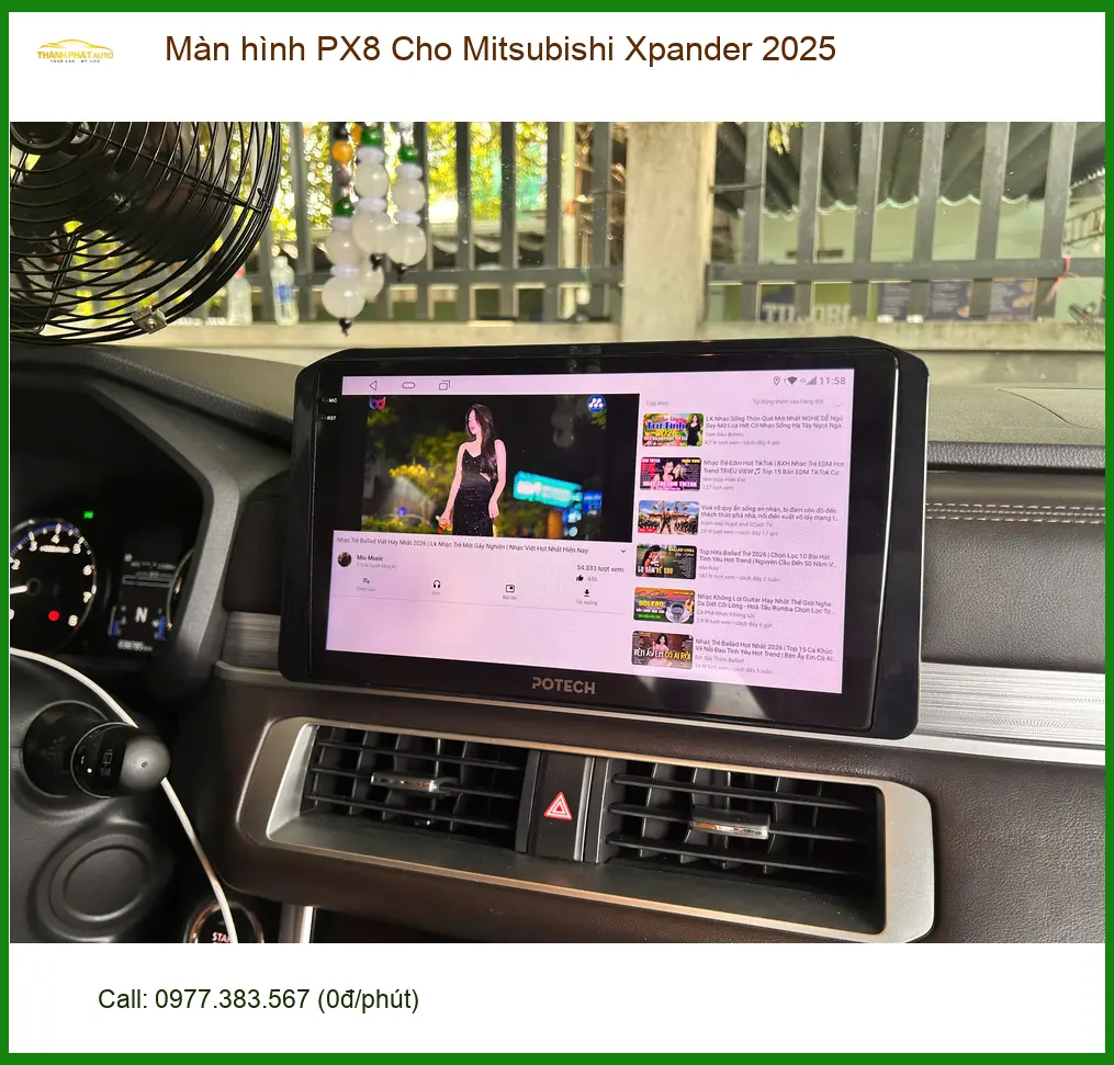 Chị Cẩm Nhung lắp Màn hình PX8 Xpander 2025 Quận 9 tiện giải trí ảnh thực tế 3