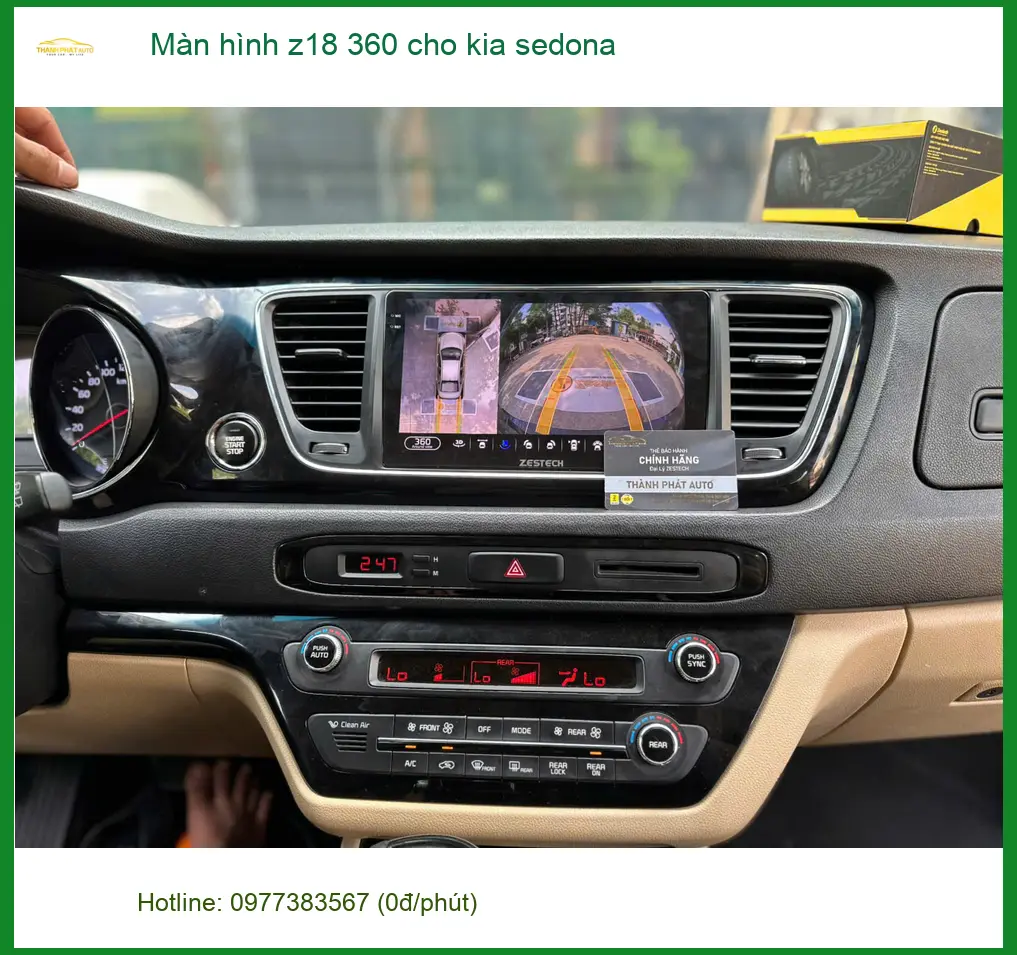 Anh Khang lắp Màn hình Z18 360 cho Kia Sedona tại Quận 9 để lái xe an toàn hơn