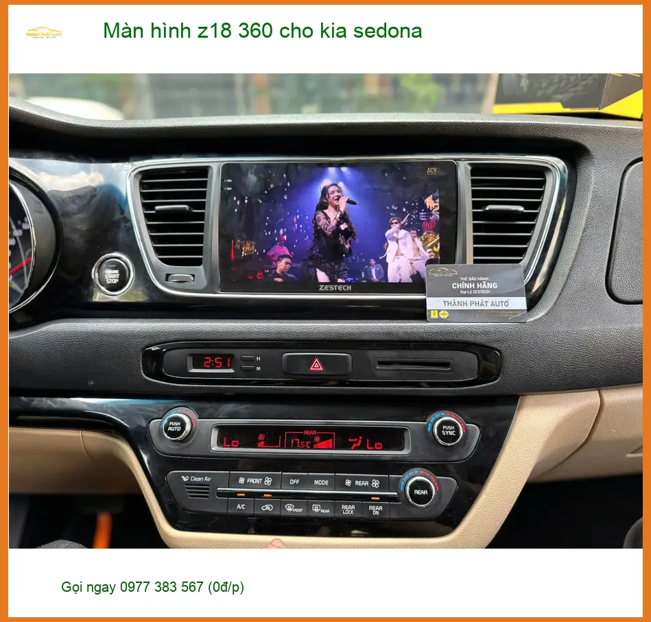 Chị Thảo lắp màn hình Z18 360 cho Kia Sedona để lái xe an toàn hơn tại Quận 12