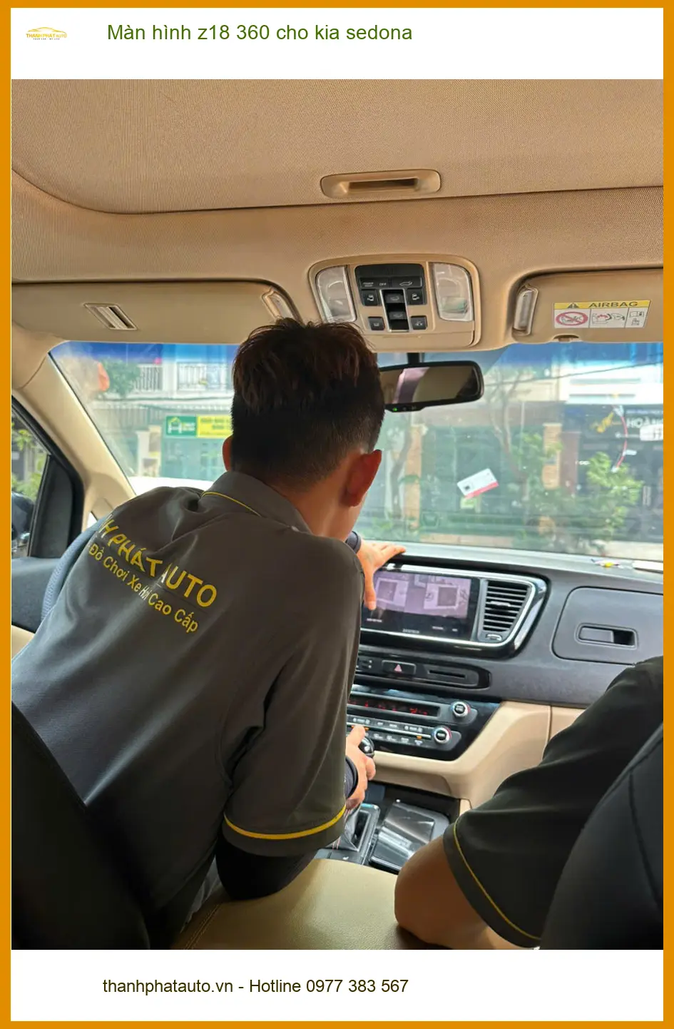 Anh Khang lắp Màn hình Z18 360 cho Kia Sedona tại Quận 9 để lái xe an toàn hơn ảnh thực tế 2