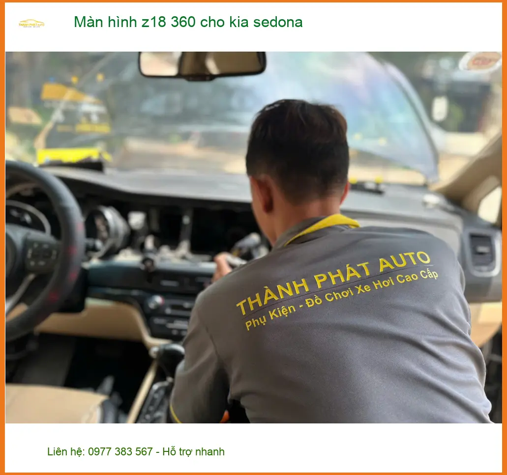 Chị Thảo lắp màn hình Z18 360 cho Kia Sedona để lái xe an toàn hơn tại Quận 12 ảnh thực tế 4