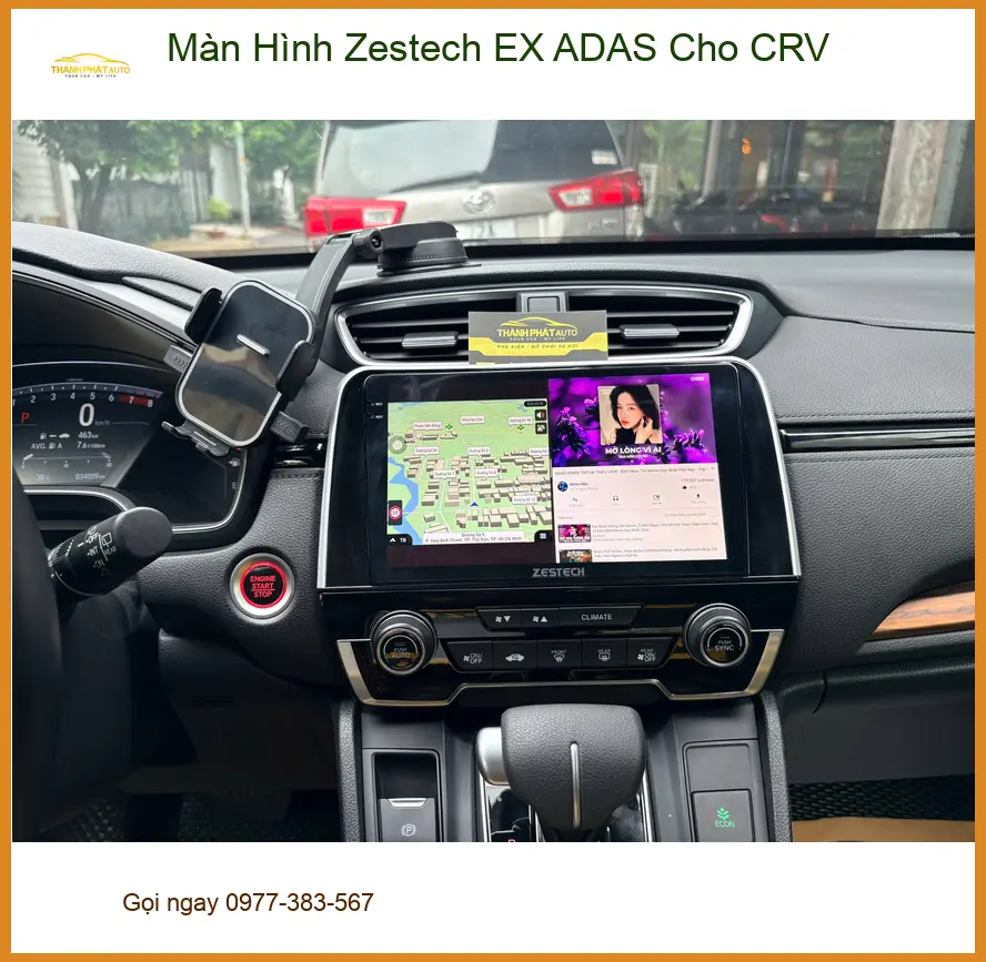 Anh Kiên lắp Màn hình Zestech EX ADAS cho CRV tại Quận 2 để hành trình an toàn hơn
