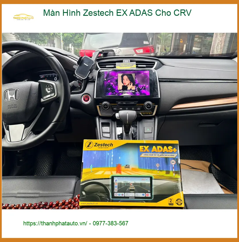 Anh Kiên lắp Màn hình Zestech EX ADAS cho CRV tại Quận 2 để hành trình an toàn hơn ảnh thực tế 3