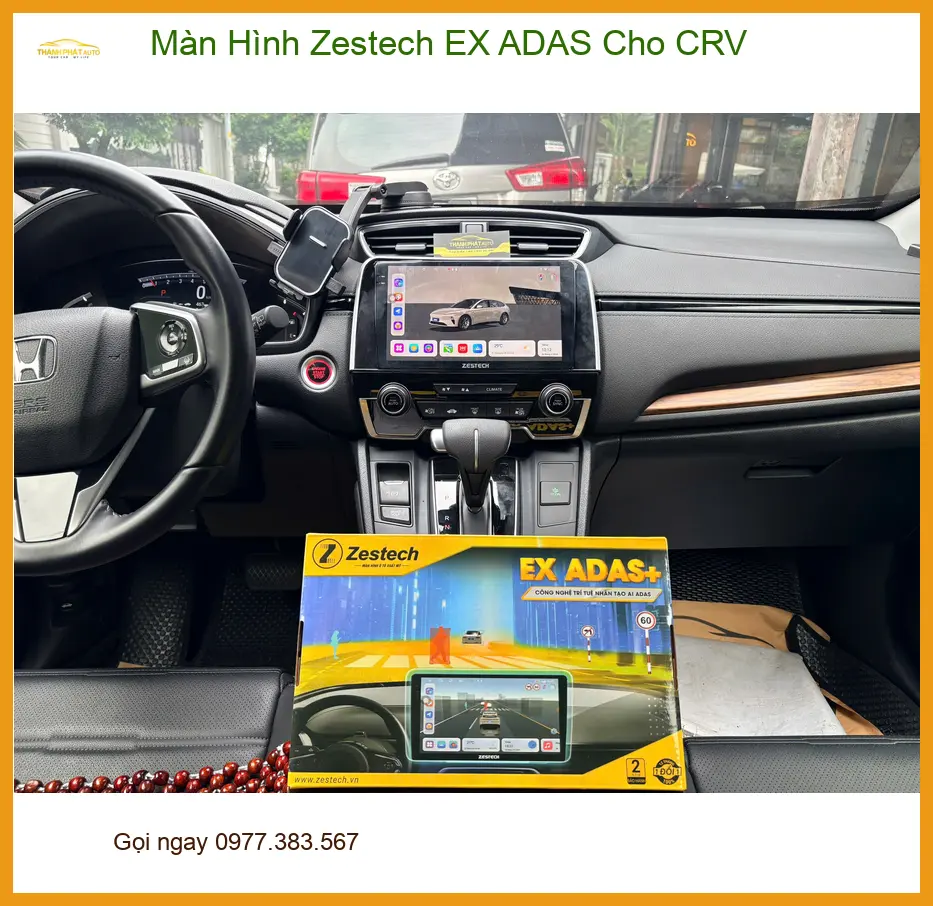 Anh Đức lắp Màn Hình Zestech EX ADAS cho CRV Quận 12 vì cần ADAS. ảnh thực tế 4