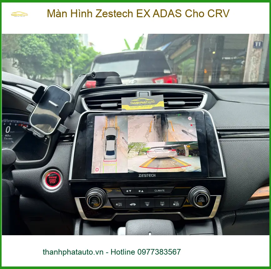 Anh Bách lắp Màn Hình Zestech EX ADAS cho CRV tại Quận 9 để di chuyển an toàn hơn ảnh thực tế 4