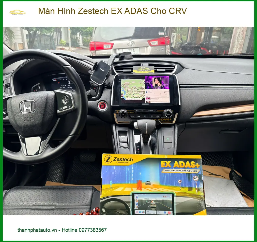 Anh Đức lắp Màn Hình Zestech EX ADAS cho CRV Quận 12 vì cần ADAS. ảnh thực tế 5