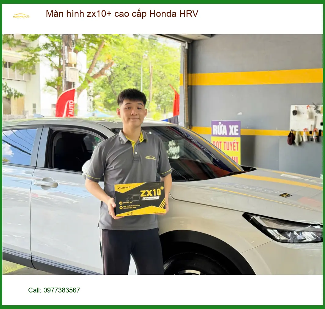 Chú Minh lắp màn hình ZX10+ cao cấp Honda HRV tại Cần Giờ
