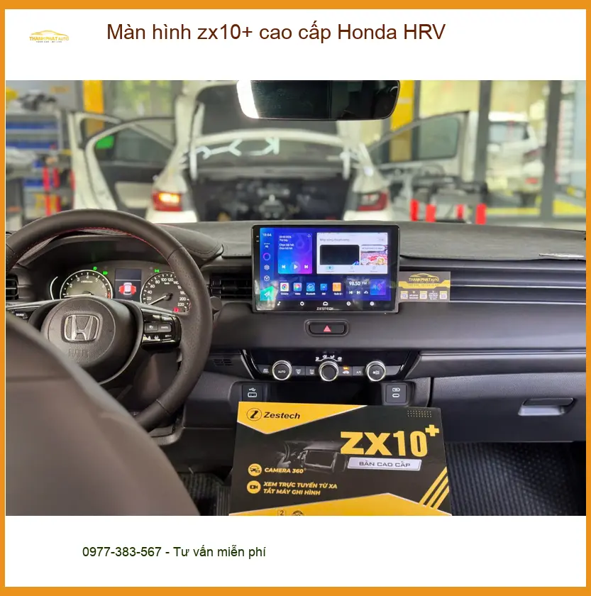 Anh Minh lắp màn hình ZX10+ cao cấp cho Honda HRV tại Quận 2 để nâng tầm trải nghiệm lái xe