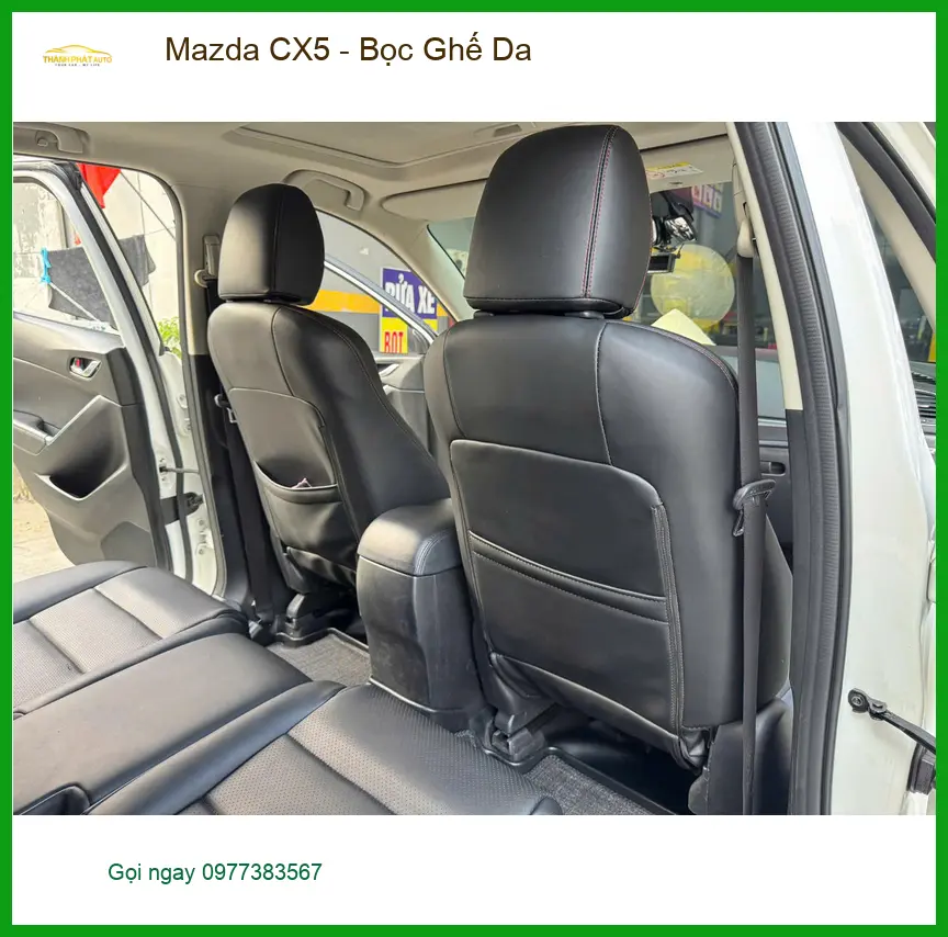 Chị Thảo bọc ghế da cho Mazda CX5 tại Quận Thủ Đức để nội thất sang trọng hơn ảnh thực tế 2