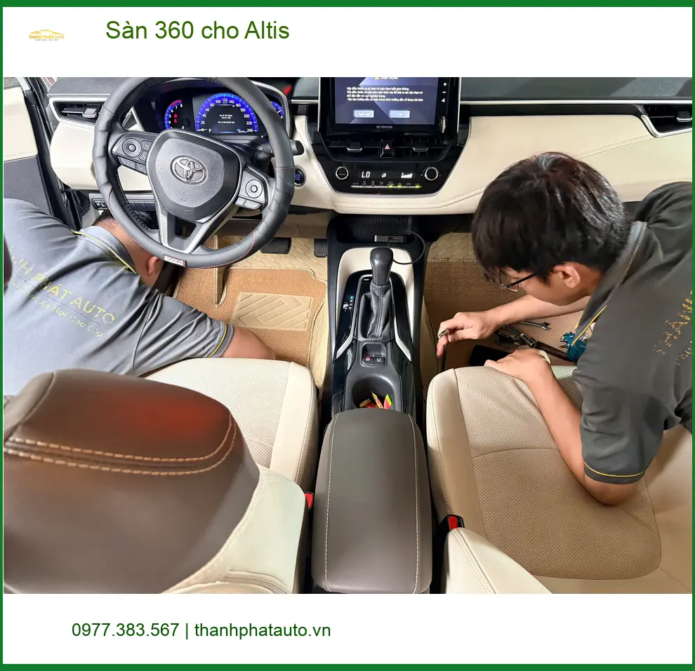 Anh Duy lắp Sàn 360 cho Toyota Altis tại Củ Chi để nội thất sạch sẽ hơn ảnh thực tế 2