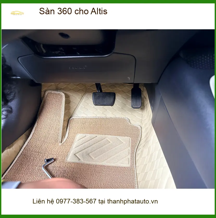 Anh Duy lắp Sàn 360 cho Toyota Altis tại Củ Chi để nội thất sạch sẽ hơn ảnh thực tế 3