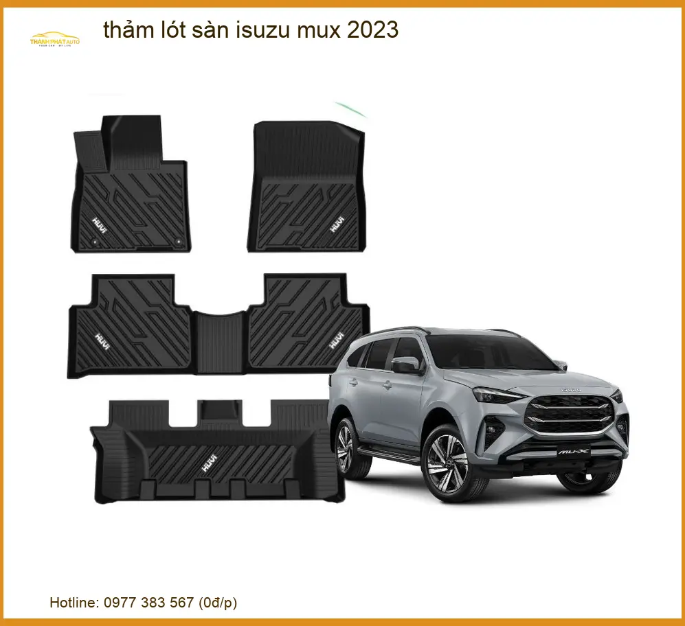 Thảm Lót Sàn Isuzu Mu-X 2023 - Địa Chỉ Lắp Đặt Chính Hãng TPHCM